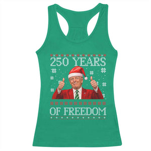 250 Years Of Freedom Christmas Racerback Tank Top 250th Anniversary USA Trump Ugly Xmas TS10 Irish Green Print Your Wear