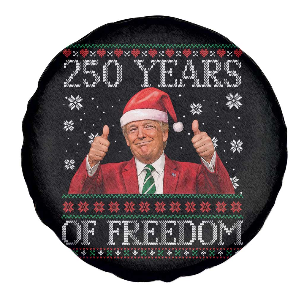 250 Years Of Freedom Christmas Spare Tire Cover 250th Anniversary USA Trump Ugly Xmas TS10 Print Your Wear