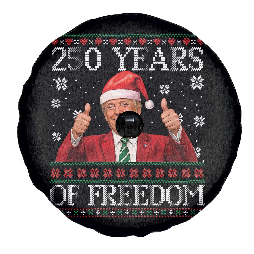 250 Years Of Freedom Christmas Spare Tire Cover 250th Anniversary USA Trump Ugly Xmas TS10 Print Your Wear