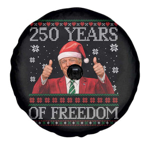 250 Years Of Freedom Christmas Spare Tire Cover 250th Anniversary USA Trump Ugly Xmas TS10 Print Your Wear