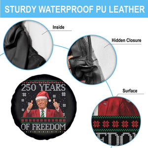 250 Years Of Freedom Christmas Spare Tire Cover 250th Anniversary USA Trump Ugly Xmas TS10 Print Your Wear