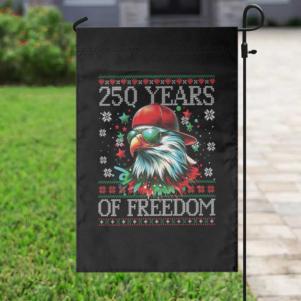 250 Years Of Freedom Christmas Garden Flag 250th Anniversary USA Eagle Ugly Xmas TS10 Print Your Wear