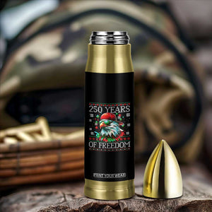 250 Years Of Freedom Christmas Bullet Tumbler 250th Anniversary USA Eagle Ugly Xmas TS10 Print Your Wear