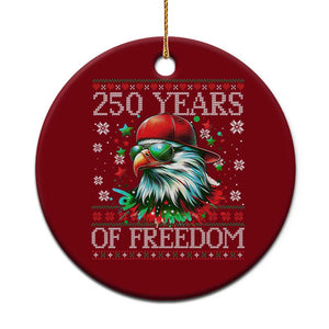 250 Years Of Freedom Christmas Ceramic Ornament 250th Anniversary USA Eagle Ugly Xmas TS10 1pc Red Print Your Wear