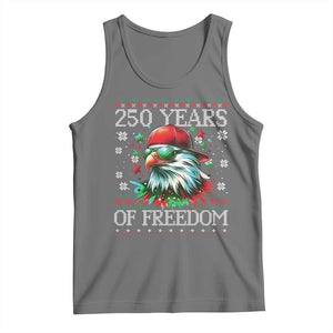 250 Years Of Freedom Christmas Tank Top 250th Anniversary USA Eagle Ugly Xmas TS10 Black Heather Print Your Wear