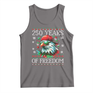 250 Years Of Freedom Christmas Tank Top 250th Anniversary USA Eagle Ugly Xmas TS10 Deep Heather Print Your Wear