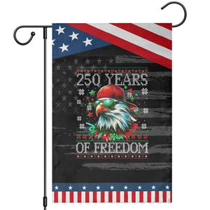 250 Years Of Freedom Christmas Garden Flag 250th Anniversary USA Eagle Ugly Xmas TS10 Distressed Black Blue Print Your Wear