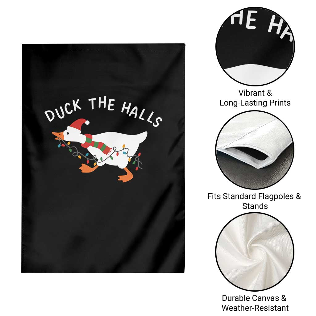 Funny Christmas Silly Goose Garden Flag Funny Duck the Halls TS10 Print Your Wear