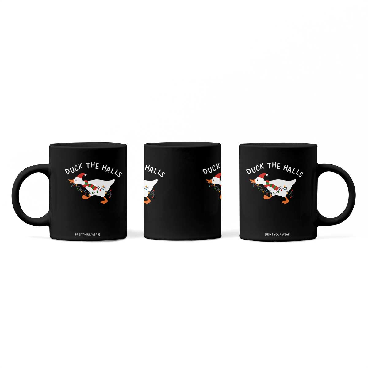 Funny Christmas Silly Goose Coffee Mug Funny Duck the Halls TS10 Print Your Wear