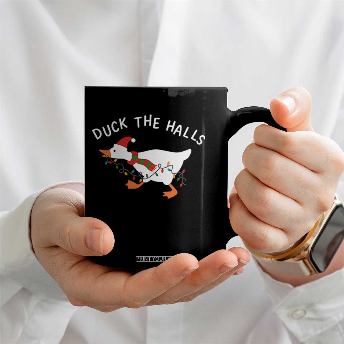 Funny Christmas Silly Goose Coffee Mug Funny Duck the Halls TS10 Print Your Wear