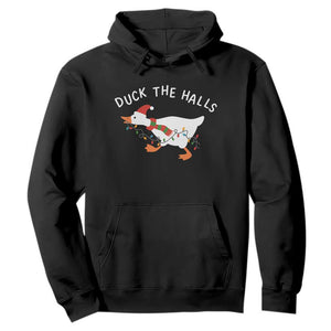 Funny Christmas Silly Goose Hoodie Funny Duck the Halls TS10 Black Print Your Wear