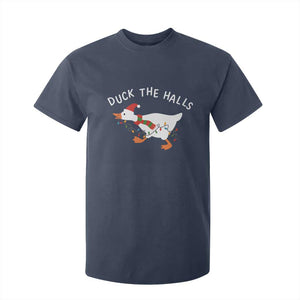 Funny Christmas Silly Goose T Shirt For Kid Funny Duck the Halls TS10 Navy Print Your Wear