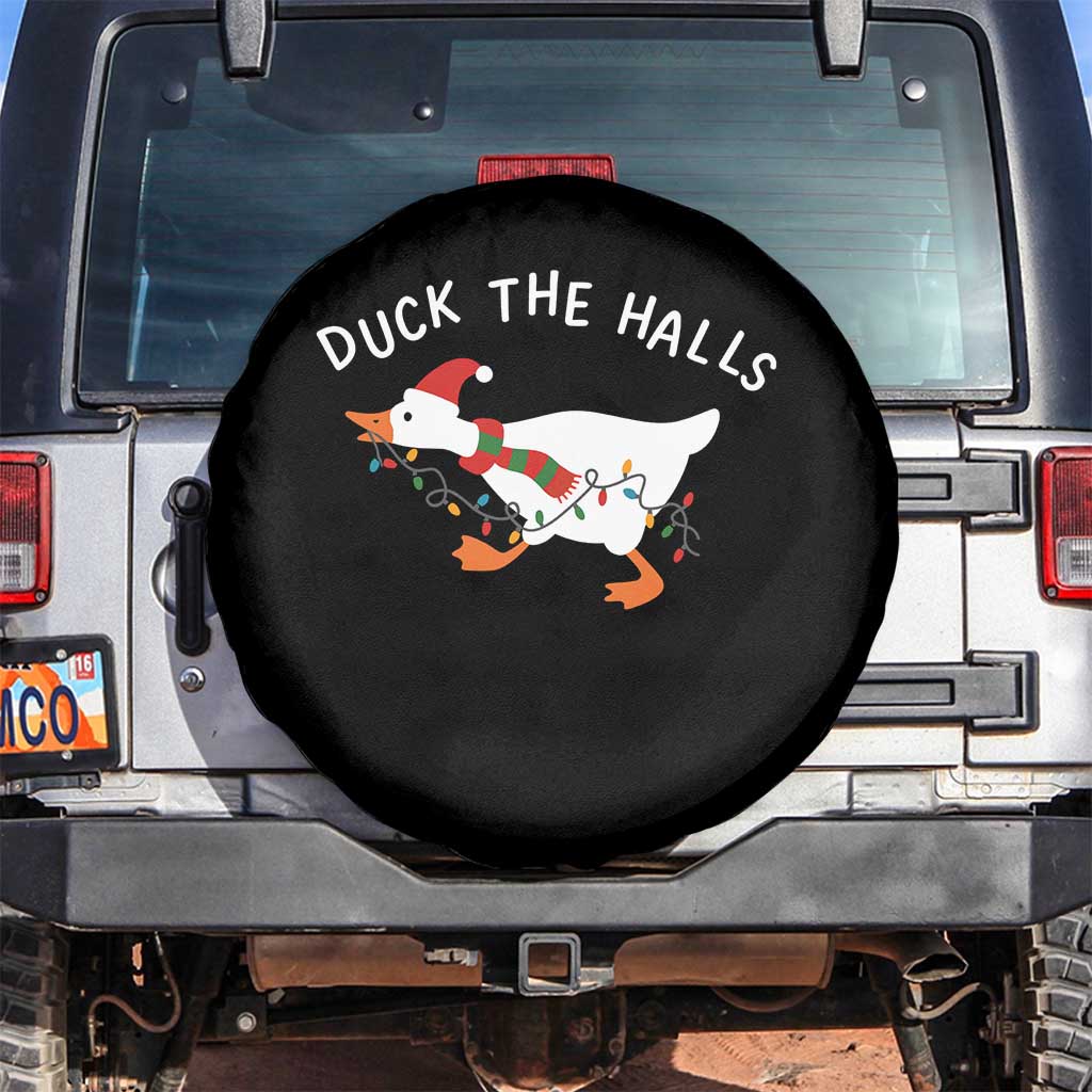 Funny Christmas Silly Goose Spare Tire Cover Funny Duck the Halls TS10 No hole Black Print Your Wear
