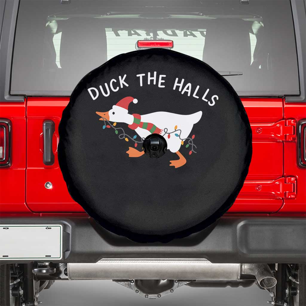 Funny Christmas Silly Goose Spare Tire Cover Funny Duck the Halls TS10 Black Print Your Wear