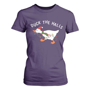Funny Christmas Silly Goose T Shirt For Women Funny Duck the Halls TS10 Purple Print Your Wear
