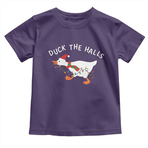Funny Christmas Silly Goose Toddler T Shirt Funny Duck the Halls TS10 Purple Print Your Wear