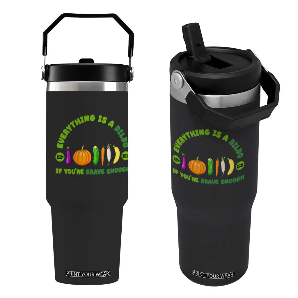 Funny Embarrassing Flip Straw Tumbler Naughty Inappropriate Gifts Dirty Adult Humor TS10 One Size: 30 oz Black Print Your Wear