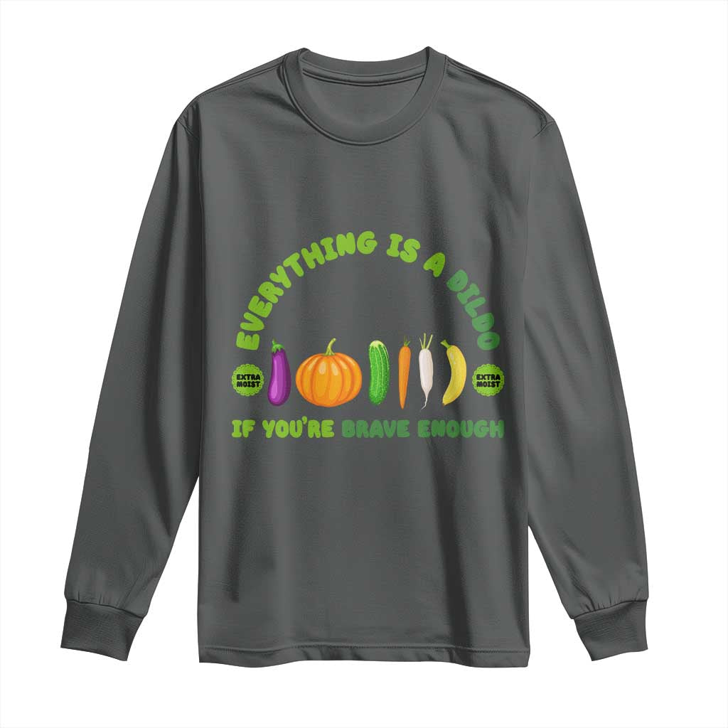 Funny Embarrassing Long Sleeve Shirt Naughty Inappropriate Gifts Dirty Adult Humor TS10 Dark Heather Print Your Wear