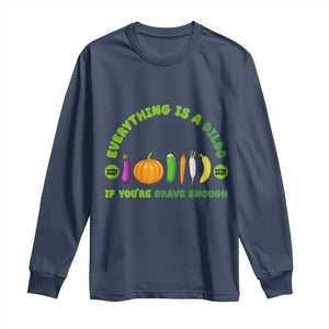Funny Embarrassing Long Sleeve Shirt Naughty Inappropriate Gifts Dirty Adult Humor TS10 Navy Print Your Wear