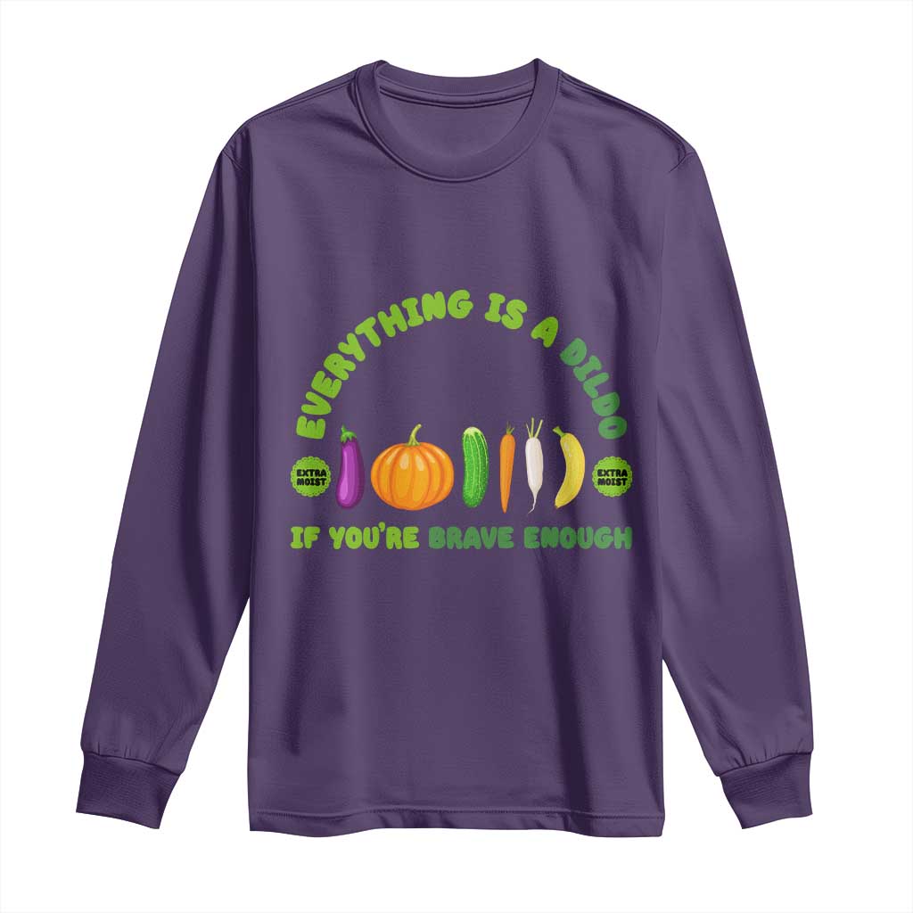 Funny Embarrassing Long Sleeve Shirt Naughty Inappropriate Gifts Dirty Adult Humor TS10 Purple Print Your Wear