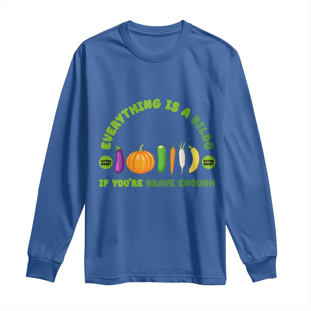 Funny Embarrassing Long Sleeve Shirt Naughty Inappropriate Gifts Dirty Adult Humor TS10 Royal Blue Print Your Wear