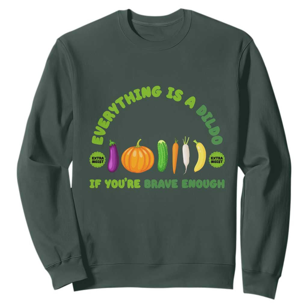 Funny Embarrassing Sweatshirt Naughty Inappropriate Gifts Dirty Adult Humor TS10 Dark Forest Green Print Your Wear
