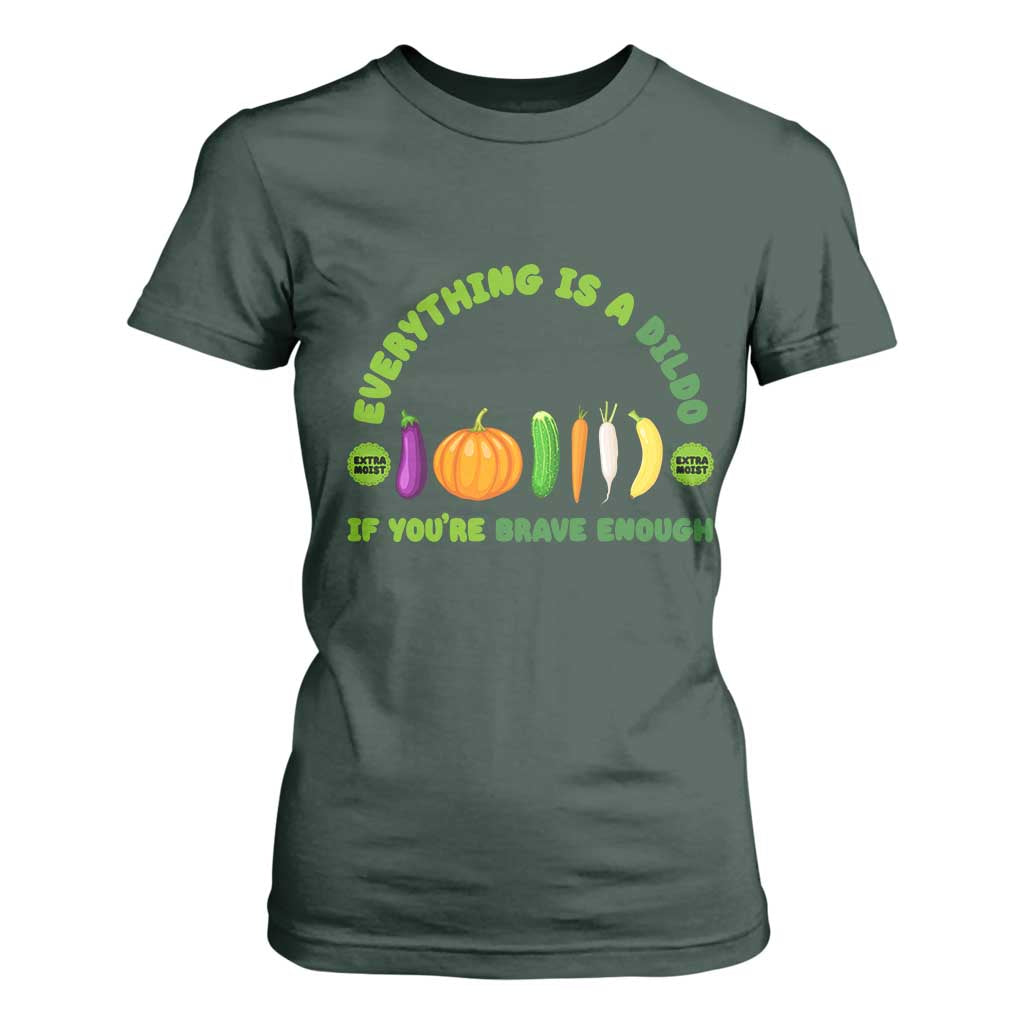 Funny Embarrassing T Shirt For Women Naughty Inappropriate Gifts Dirty Adult Humor TS10 Dark Forest Green Print Your Wear
