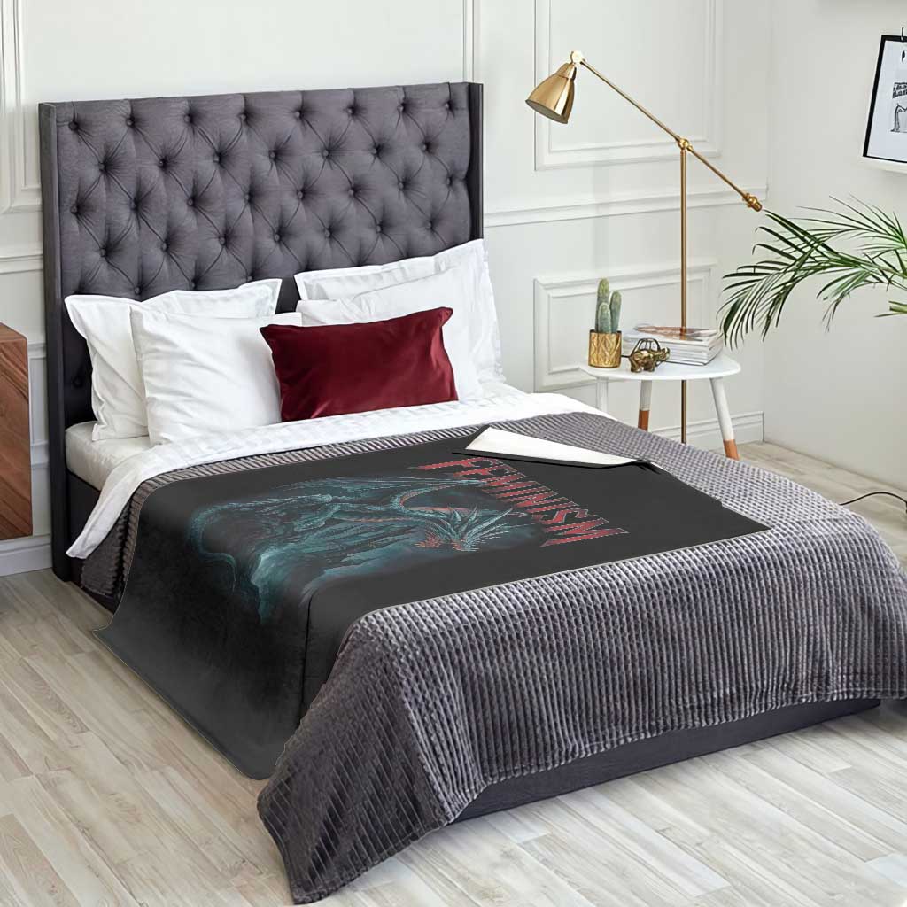 Feminism Dragon Throw Blanket Retro Vintage Gothic Fantasy Castle Feminist Empowerment TS10 Print Your Wear