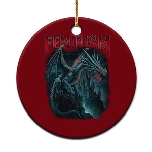 Feminism Dragon Ceramic Ornament Retro Vintage Gothic Fantasy Castle Feminist Empowerment TS10 1pc Red Print Your Wear