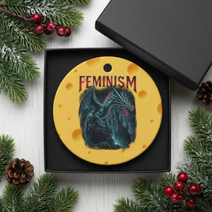 Feminism Dragon Ceramic Ornament Retro Vintage Gothic Fantasy Castle Feminist Empowerment TS10 1pc Yellow Cheese Print Your Wear
