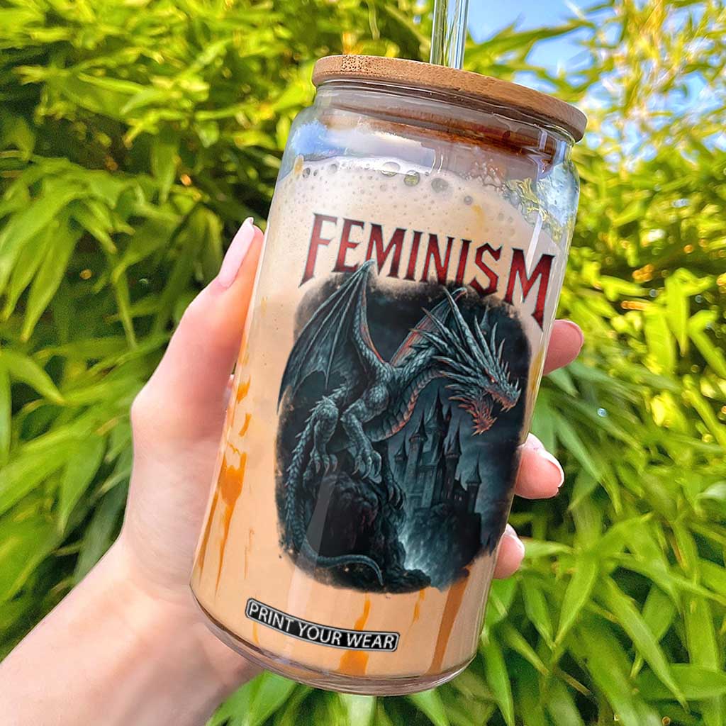 Feminism Dragon Glass Can Retro Vintage Gothic Fantasy Castle Feminist Empowerment TS10 Black Print Your Wear