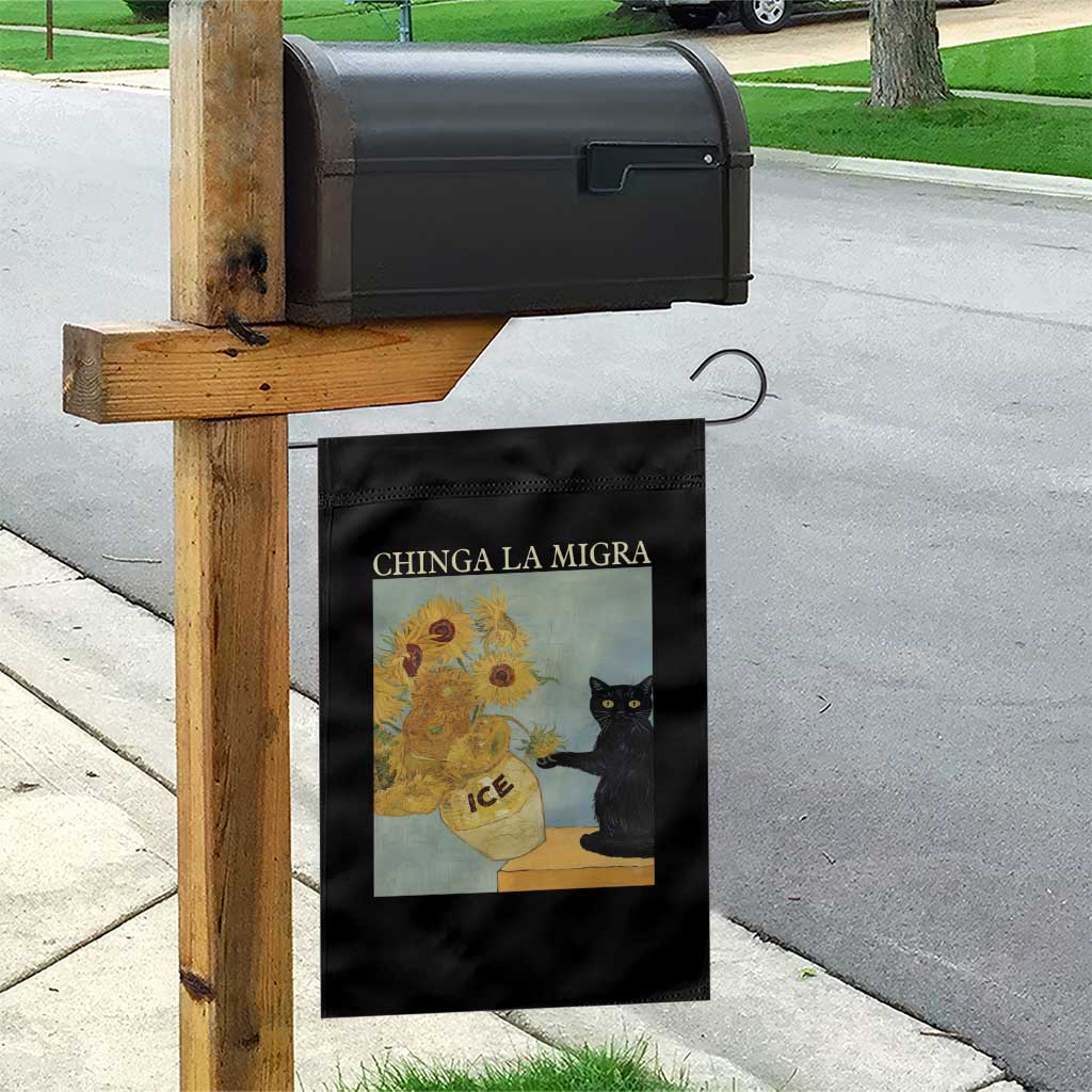 Chinga la Migra Garden Flag Subtle FDT Black Cat Meme Van Gogh Art TS10 Print Your Wear