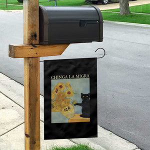 Chinga la Migra Garden Flag Subtle FDT Black Cat Meme Van Gogh Art TS10 Print Your Wear