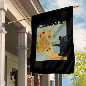 Chinga la Migra Garden Flag Subtle FDT Black Cat Meme Van Gogh Art TS10 Print Your Wear