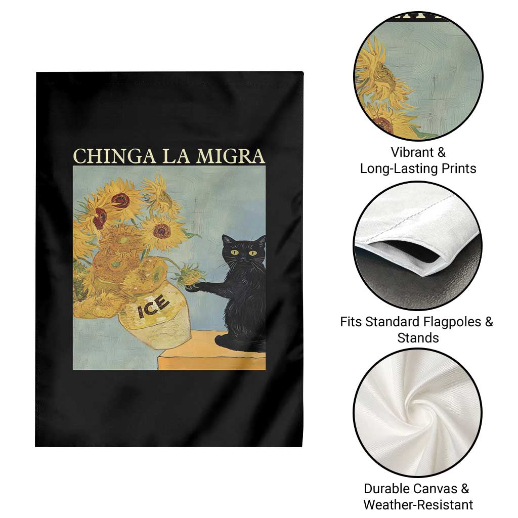 Chinga la Migra Garden Flag Subtle FDT Black Cat Meme Van Gogh Art TS10 Print Your Wear