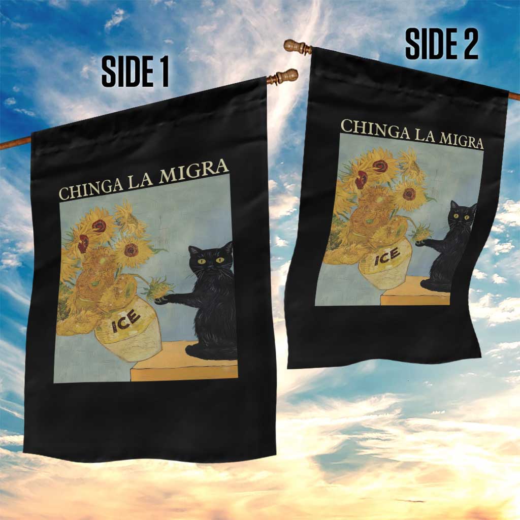 Chinga la Migra Garden Flag Subtle FDT Black Cat Meme Van Gogh Art TS10 Print Your Wear