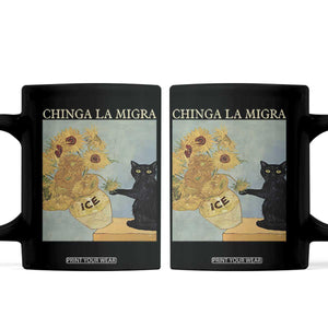 Chinga la Migra Coffee Mug Subtle FDT Black Cat Meme Van Gogh Art TS10 Black Print Your Wear