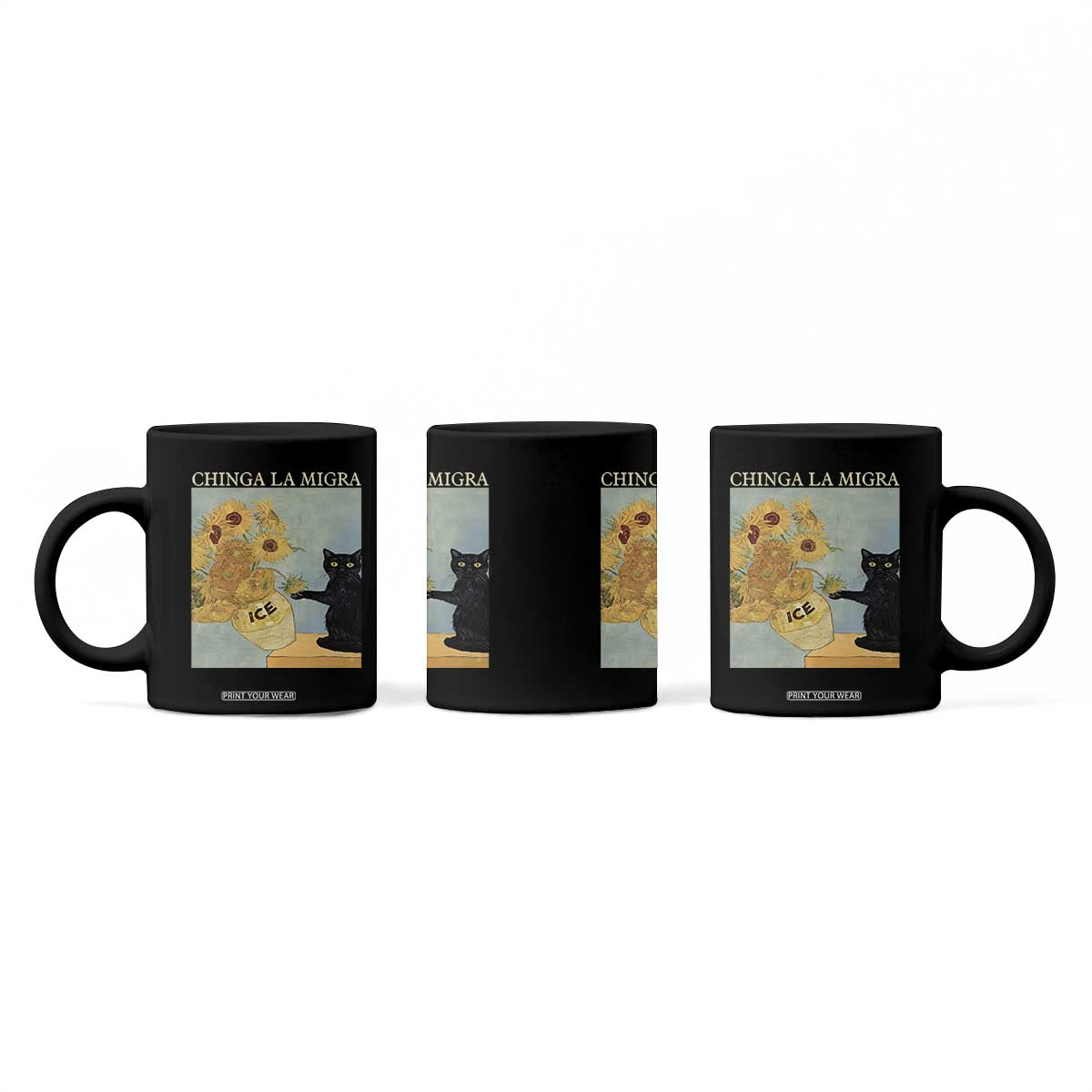 Chinga la Migra Coffee Mug Subtle FDT Black Cat Meme Van Gogh Art TS10 Print Your Wear