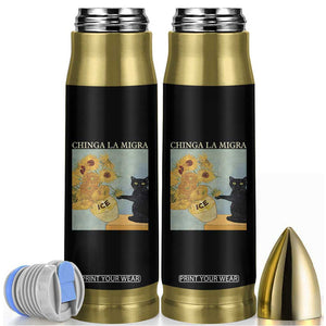 Chinga la Migra Bullet Tumbler Subtle FDT Black Cat Meme Van Gogh Art TS10 Black Print Your Wear