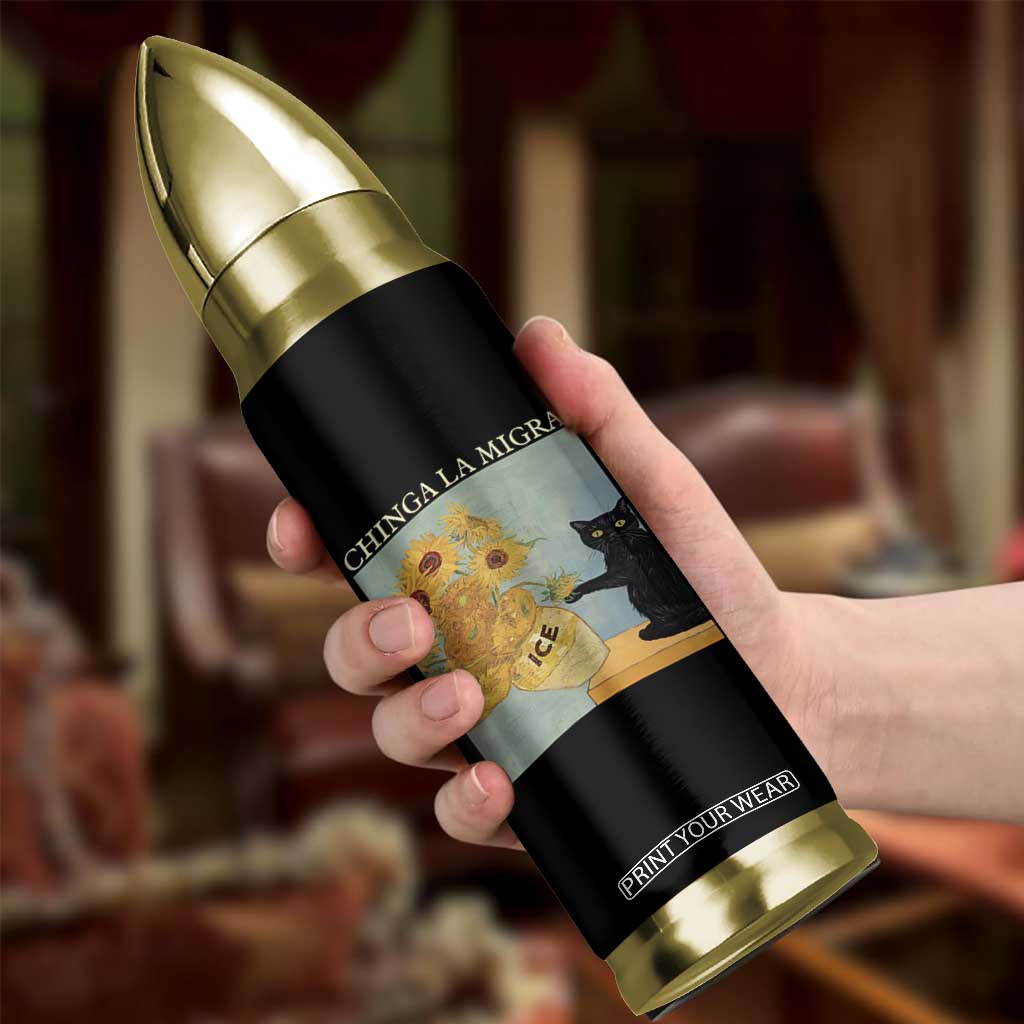 Chinga la Migra Bullet Tumbler Subtle FDT Black Cat Meme Van Gogh Art TS10 Print Your Wear