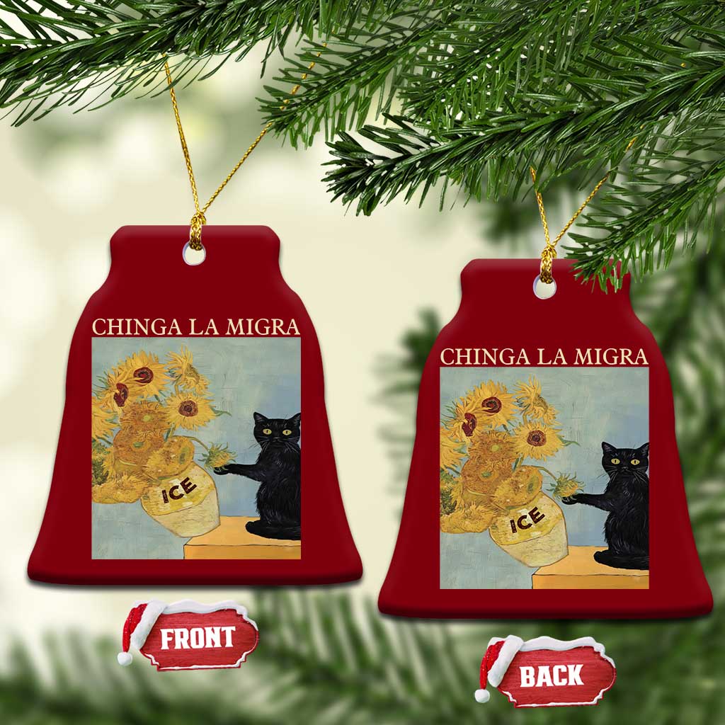 Chinga la Migra Ceramic Ornament Subtle FDT Black Cat Meme Van Gogh Art TS10 Print Your Wear