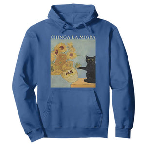 Chinga la Migra Hoodie Subtle FDT Black Cat Meme Van Gogh Art TS10 Royal Blue Print Your Wear