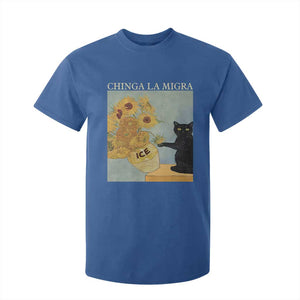 Chinga la Migra T Shirt For Kid Subtle FDT Black Cat Meme Van Gogh Art TS10 Royal Blue Print Your Wear
