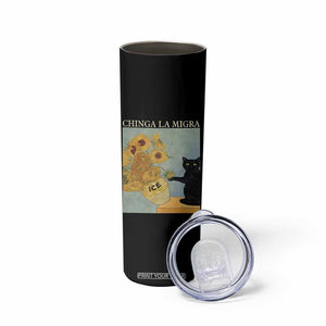 Chinga la Migra Skinny Tumbler Subtle FDT Black Cat Meme Van Gogh Art TS10 Print Your Wear