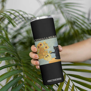 Chinga la Migra Skinny Tumbler Subtle FDT Black Cat Meme Van Gogh Art TS10 Print Your Wear