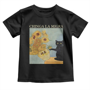 Chinga la Migra Toddler T Shirt Subtle FDT Black Cat Meme Van Gogh Art TS10 Black Print Your Wear