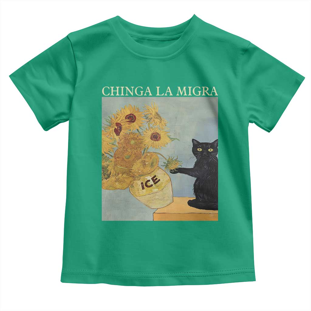 Chinga la Migra Toddler T Shirt Subtle FDT Black Cat Meme Van Gogh Art TS10 Irish Green Print Your Wear