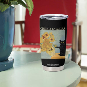 Chinga la Migra Tumbler Cup Subtle FDT Black Cat Meme Van Gogh Art TS10 Print Your Wear