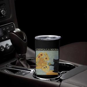 Chinga la Migra Tumbler Cup Subtle FDT Black Cat Meme Van Gogh Art TS10 Print Your Wear