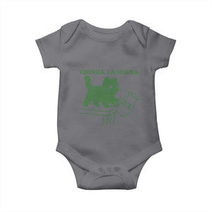 Chinga la Migra Baby Onesie Funny Subtle FDT Cat Meme TS10 Charcoal Print Your Wear